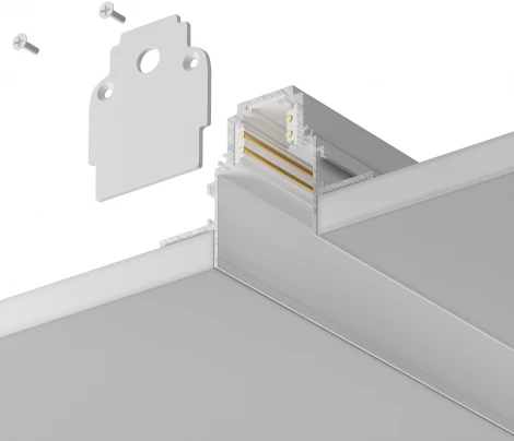 Шинопровод под гипсокартон 3м Gravity встраиваемый белый (магнитный) Maytoni Technical TRX010-423W (48V)