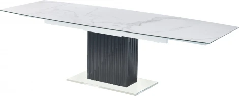 Стол обеденный IST-CASA раскладной Хлое MC22027DT, 180(260)х95х76 см, белый мрамор