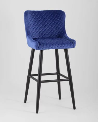 Стул барный Stool Group Ститч велюр синий УТ000001370