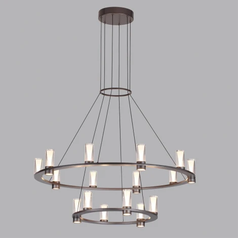 Подвесная люстра Odeon Light Defance 7143/110L черный gun powder/акрил/металл IP20 LED 93W 5960Лм 3000K 220V