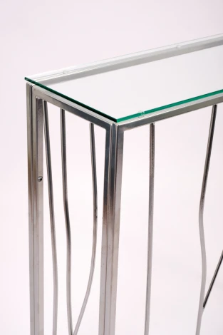 Консольный стол AllConsoles 1024-CS clear серебряный
