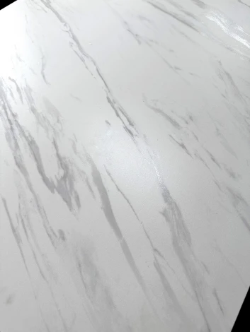 Стол VASTO 200 MARBLES KL-99 Белый мрамор матовый, итальянская керамика/ черный каркас М-City