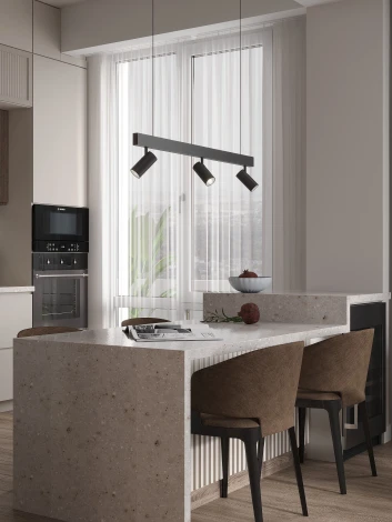 Трековая система в сборе магнитная накладная 48V 36W Hesby Lighting ElDeko HSBL_kompl_E003_PI1B4K