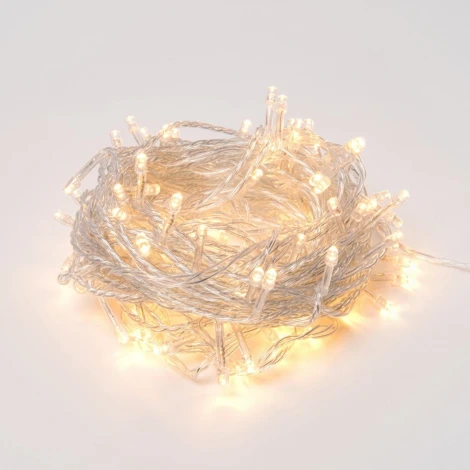 Гирлянда светодиодная, 25м. соединяемая. 225 светодиодов, теплый белый свет Uniel ULD-S2500-225/STK WARM WHITE IP20