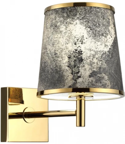 Бра Odeon Light Bergi 5064/1W античн.бронза/серо-беж./металл/натур.камен."шпон" E27 LED 1*10W (220V)