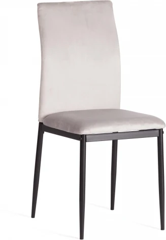 Стул CAPRI (mod. 39) / 1 шт. в упаковке (Металл,Вельвет /Светло-серый,Черный)