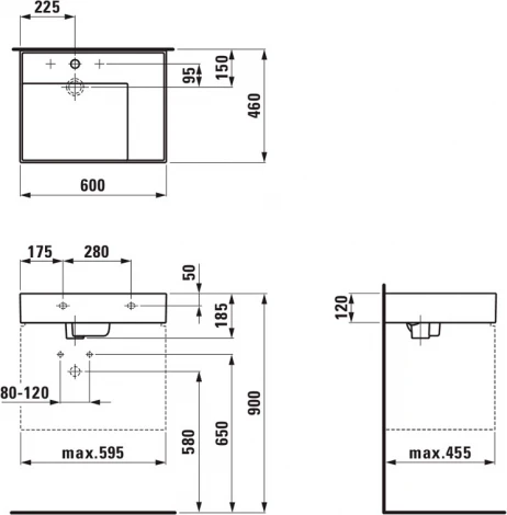Раковина Laufen Kartell 8.1033.4.000.104.1 60 см