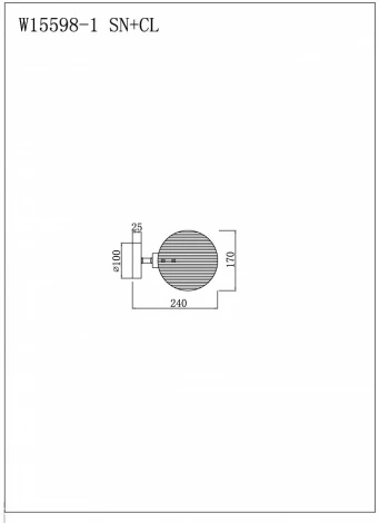 Бра iLamp Panorama W15598-1 SN+CL (220V, круглые)