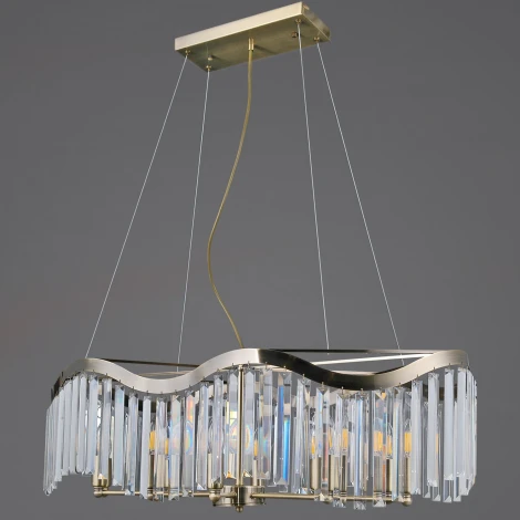 Подвесная люстра хрустальная ILLUMICO IL3475-10PSQ-25AB ELITE