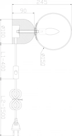 Настольная лампа Freya Fossil FR5288TL-01B1 (220V, выключатель, шар)
