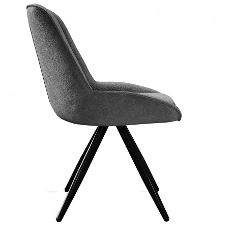 Стул DikLine 504 поворотный BL13 серый, ножки черные 00-00083316