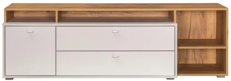 ТВ-тумба Mobi Бэль 10.92 белый премиум / дуб золотой craft 330350