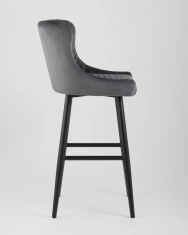 Стул барный Stool Group Ститч велюр серый УТ000001371