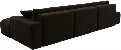 Диван угловой Лига-036 НПБ Модерн Лонг правый угол (Коричневый/Микровельвет) Лига Диванов арт.121417