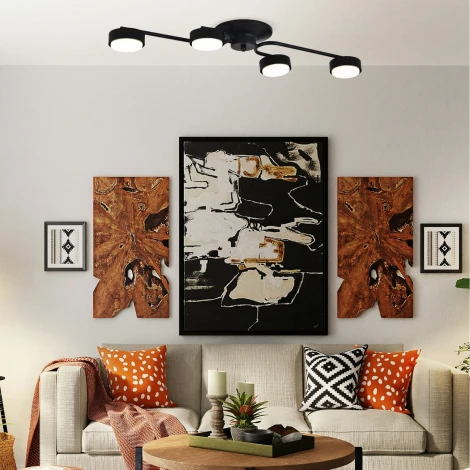 Потолочная люстра 100007/4C GX53*15W Black Escada Spark ES0000021L