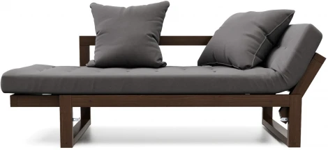 Кушетка Arsko Амбер орех серый велюр