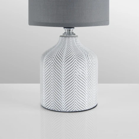 Настольная лампа Lumion Inina 8176/1T серый, керамика/текстиль E14 1*40W 220V (выключатель, круглые)