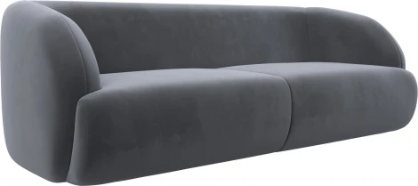 Диван прямой Лига-041 (Серый/Велюр) Лига Диванов арт.122203