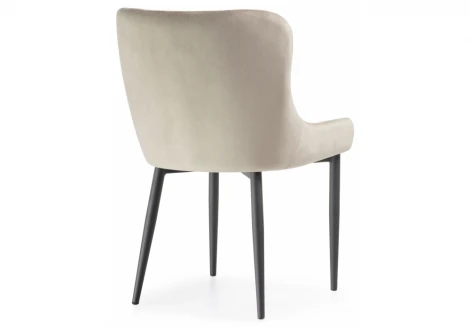 Обеденный стул на металлокаркасе Woodville Teo beige / black 15020