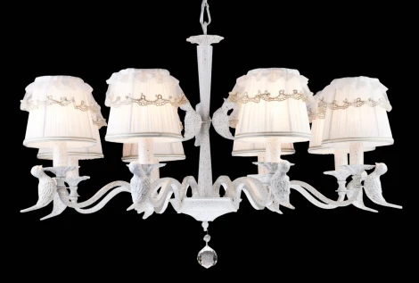 Подвесная люстра Natali Kovaltseva Oriole 70011-8C WHITE GOLD