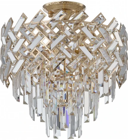 Потолочная люстра хрустальная на штанге Arte Milano Sorrento-8019 378019/6/50/390 GD (220V)