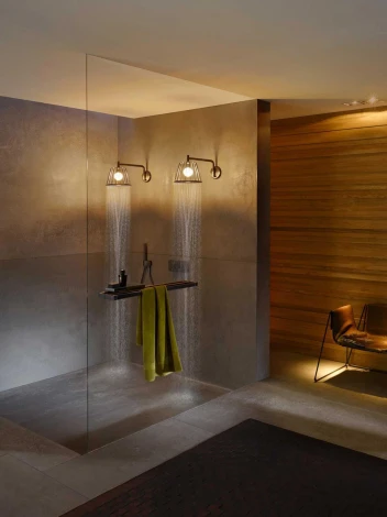 Верхний душ Axor LampShower Nendo 26031000 с подсветкой