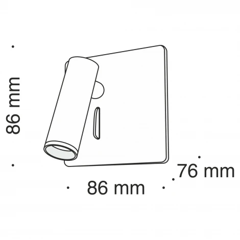 Настенный светильник (бра для чтения) Mirax 3000К 3Вт IP 20 LED Maytoni Technical C040WL-L3W3K (220V, выключатель)