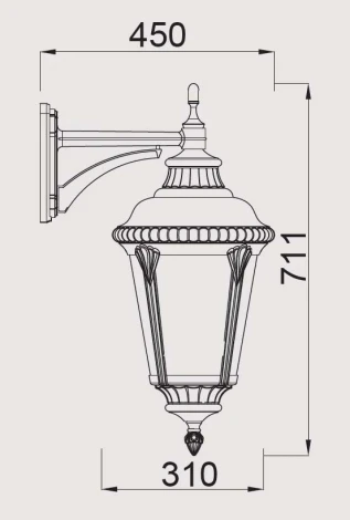 Уличный настенный фонарь Oasis Light MUNICH 2М 79752М Gb (220V, фонарь, IP44)