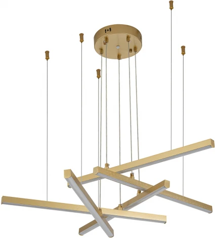 Подвесной светильник 14017/5P Gold Indigo Paralleli V000087L (регулировка яркости, LED, 220V, пульт управления, на тросе)