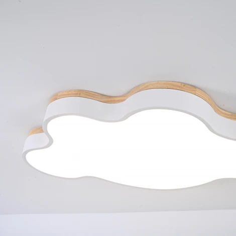 Потолочный светильник Wi-Fi Cloud Eco D83 White By ImperiumLoft Cloud-Eco01 (для детской, LED, 220V, голосовое управление, умный дом - Алиса, тучи)