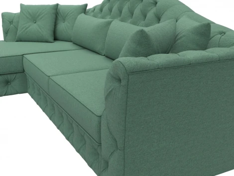 Диван угловой Артис левый угол (Зеленый/Рогожка) Лига Диванов арт.123401L