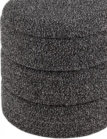Пуф с ящиком Hive S букле черный меланж, Stool Group