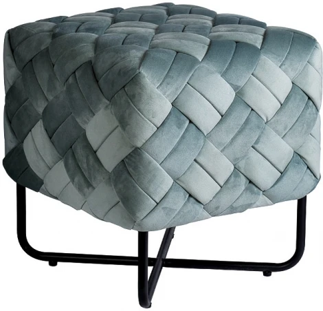 Пуфик Garda Decor N-OT-100 MNT BL (Черный/Мятный)