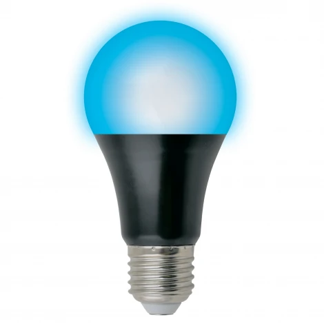 Лампочка светодиодная шар синяя E27 9W Uniel LED-A60-9W/UVAD/E27/FR PLZ07BK