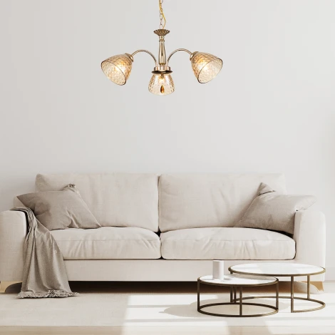 Подвесная люстра Escada Freesia 658/3PL Gold (220V, подвески, на цепи)