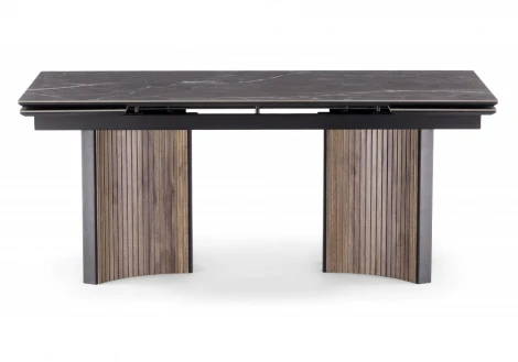 Кухонный стол Woodville Саливан 180x90 nero marquina / дуб бомонд лофт