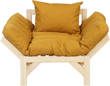 Кресло Бинго ткань savana plus yellow, каркас лак Mebelik арт.009292