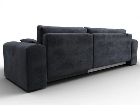 Диван угловой Лига-099 угол универсальный (ДВП,ДСП,ЛДСП,Брус,Фанера/Пластик/Велюр/Темно-серый) Лига Диванов 132587