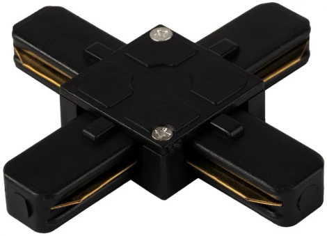 Соединитель «X» для однофазного шинопровода 220V для монтажа на поверхность Imex TR-X BK