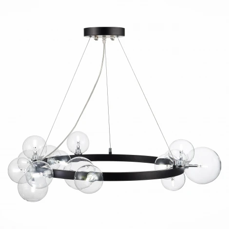 Подвесная люстра ST Luce Necton SL1165.403.15 (220V, на тросе, шарики, молекулы)