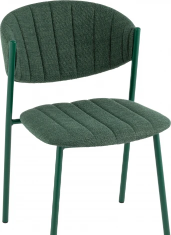 Стул Харпер ткань рогожка зеленый каркас зеленый полуглянцевый муар Stool Group (арт.УТ000038933)