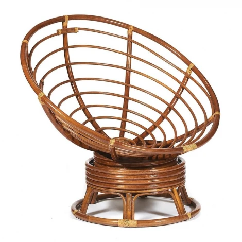 Кресло-качалка PAPASAN/ПАПАСАН W 23/01 B /с подушкой/ 115х78х104см, пекан орех, ткань старт Tetchair 12626