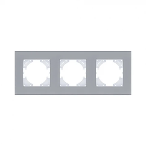 Рамка 3-постовая стекло серый Kollinger Reflex MG RM3GY