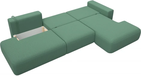 Диван угловой Лига-036 НПБ Модерн Лонг правый угол Лига Диванов (Рогожка) арт.124695