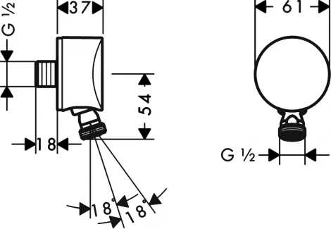 Шланговое подключение Hansgrohe Fixfit S 27506000