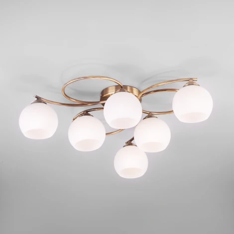 Потолочная люстра Eurosvet Alba 30144/6 античная бронза (220V, шарики)