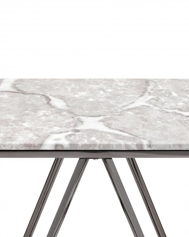 Консоль Stool Group Авалон 122*41 серый мрамор сталь темный хром УТ000036336