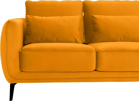 Диван Amsterdam двухместный ОГОГО (арт.342687), (Ткань/Желтый)