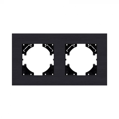 Рамка 2-постовая черный Kollinger Reflex AL RA2BK