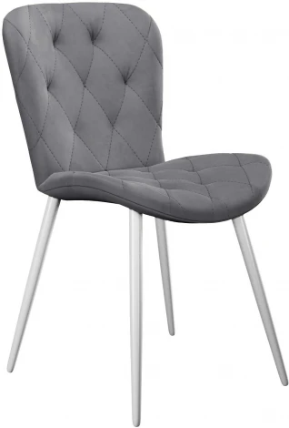 Стул DikLine 303 B22 GREY ,ножки белые